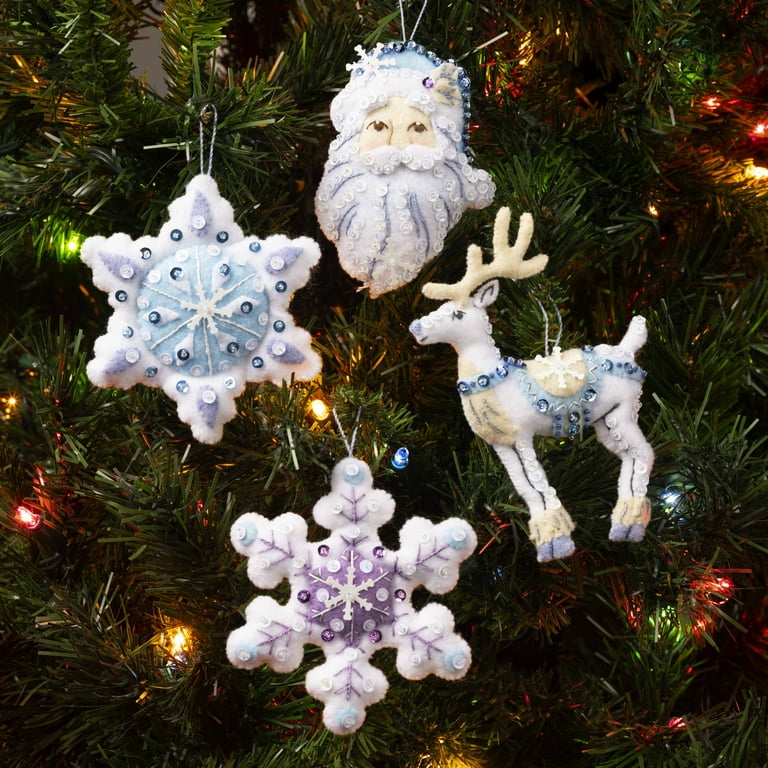Bucilla Felt Ornaments Applique Kit Set of 4 - Winter Wonderland