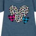 thumbnail image 3 of Instant Message - Patterned Hearts - Toddler And Youth Girls Fleece Dress, 3 of 6