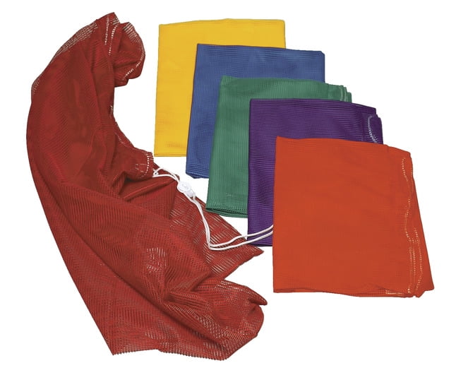 Assorted Color Sportime Drawstring Mesh Storage Bag Set Set of 6 24 X 34 in 