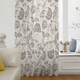 thumbnail image 6 of Grey Paisley Sheer Curtains 54 Inches Long, Boho Flower Botanical Leaf Branch Light Filering Curtains, Breathable Simi Curtain Privacy Drapes for Kitchen Bathroom Nursery Small Window Treatment, 6 of 9