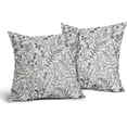 thumbnail image 2 of Navy Blue Fern Leaves Pillow Covers 16X16 Inch Plant Leaf Floral Pine Decorative Pillow Cases Vintage Botanical Spring Summer Throw Pillows Set of 2 Home Decor for Sofa Couch Porch Outdoor, 2 of 6