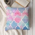 thumbnail image 3 of YINGXI  Seamless Pattern Throw Pillow Cover Pink Teal and Purple Colorful Creative Decoration Pillow Case 24x24in, 3 of 5