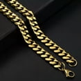 thumbnail image 6 of Stainless Steel Gold Plated Cuban Curb Chain Men Necklace Bracelet 3/5/7/9/11mm, 6 of 7