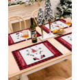 thumbnail image 3 of Christmas Placemats Set of 4, Christmas Gnome Place Mats Snowflakes Red Buffalo Check Plaid Placemat Table Decoration for Kitchen Table Dinner Xmas Holiday Party Home Decor Indoor Outdoor 13x19 Inch, 3 of 9