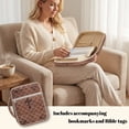 thumbnail image 4 of Xixirimido Bible Cover Case for Women, Quilted Bible Cover Bag with Handle, Bible Carrying Case Study Supplies Accessories for Men, Brown Cross Pattern, 4 of 7
