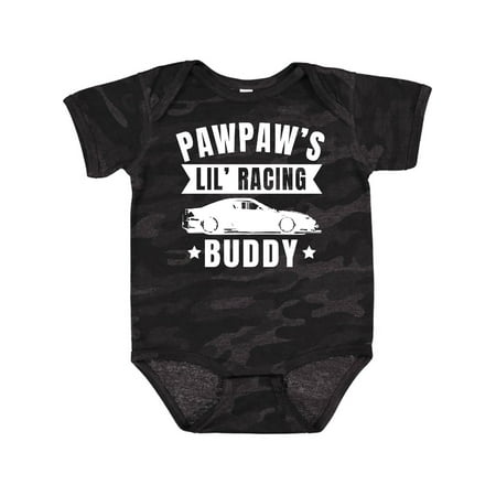 

Inktastic Pawpaw s Lil Racing Buddy with Car Silhouette Gift Baby Boy or Baby Girl Bodysuit
