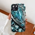 thumbnail image 2 of Teal Crystal Luxury iPhone Case for Women Men Perfect Holiday Gift Compatible with iPhone 11/12/13/14/15/16 (Pro Max/Plus), 2 of 9