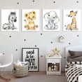 thumbnail image 2 of Cuadros para habitación de bebé, póster decorativo, habitación infantil, animales de la selva, juego de 4 imágenes infantiles, póster de animales de dibujos animados para niños y niñas, deco, 2 of 3