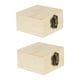 thumbnail image 3 of 2 cajas de madera sin terminar, contenedor de almacenamiento para el hogar, cofre del tesoro, soporte para Estilo C, 3 of 8