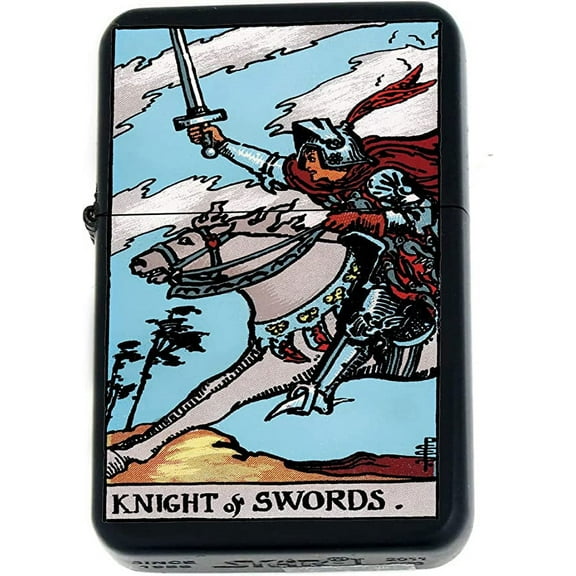 Birthday Zodiac Signs, Horoscope Symbols, Astrology Icons Collection Gifts Infinity Black Matt Windproof Lighters! (Knight of Swords)