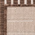thumbnail image 6 of Unique Loom Outdoor Modern Collection Area Rug - Tambor (2' x 6' Runner Brown/Ivory), 6 of 6