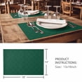 thumbnail image 3 of Placemats Set of 4, Dark Green Plaid Woven Placemat, Linen Place Mats for Kitchen/Dining Tables, Country Vintage Abstract Striped Lattice Washable Table Mats for Party, 3 of 8