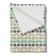 thumbnail image 2 of Baby Soft Flannel Fleece Throw Blanket, Elephants in Love Hearts Animal Silhouettes Little Trunks Adoration, Cozy Plush for Indoor and Outdoor Use, 70" x 90", Multicolor, by Ambesonne, 2 of 5