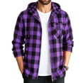 thumbnail image 5 of Plaid Hoodie Jacket for Men Ghalytn Buffalo Check Sweatshirt - Casual Zip Up with Pockets, 5 of 6