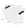 thumbnail image 2 of Minekkyes 22 Quart Stackable Plastic Storage Bins with Lids and Latching Buckles, 4 Pack Tubs Boxes Organizing, Clear, 2 of 6