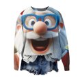 thumbnail image 6 of Nekdswn Kids Christmas Sweatshirt Ugly Xmas Santa Graphic Hooded Pullover Drop Shoulder Long Sleeve Top Warm Fleece Lined Winter Holiday, 6 of 9
