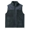 thumbnail image 2 of Men's Full Zip Sweater Fleece Vest, Sherpa Lined Stand Collar Vests Polar Fleece Vest Lightweight Sleeveless Jacket, 2 of 4