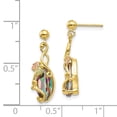 thumbnail image 3 of 10K Yellow Gold Earring Drop & Dangle Women'S Mystic Fire Topaz Multi-Color 22 mm 7, 3 of 3