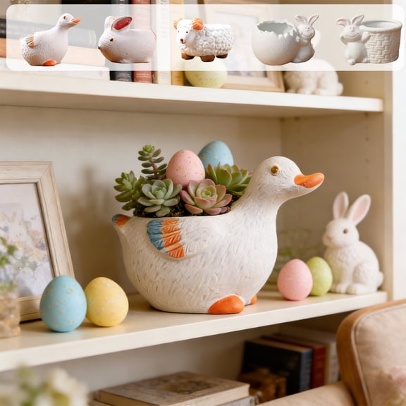 Small Ceramic Flower Pot Mini Succulent Planter, White Thumb-Sized Desk Plant Pot for Office or Bedroom Decor