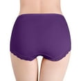 thumbnail image 3 of Women Fashion Solid Mid Waist Lace Comfortable Breathable Underwear Feel Foxy Booster Panties Surprise Underwear Pack for Women Underwear for Women Firm Women plus Size Hi Cut Panties for Women, 3 of 4