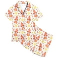 thumbnail image 3 of LUOGENLI Pyjamas pour Filles Taille 19 Shorts 2 Ensembles de Pyjama pour Enfants avec Imprimé Pygmée de Pâques et Imprimé Oeuf de Pâques Chemise à Manches Courtes Boutonnée Shorts Ensembles de Pyjama Orange 2-3 Ans, 3 of 6
