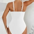 thumbnail image 5 of QHFBli Womens One Piece Swimsuit Solid Color Mesh Backless Sexy Bikini Swimsuit, 5 of 9