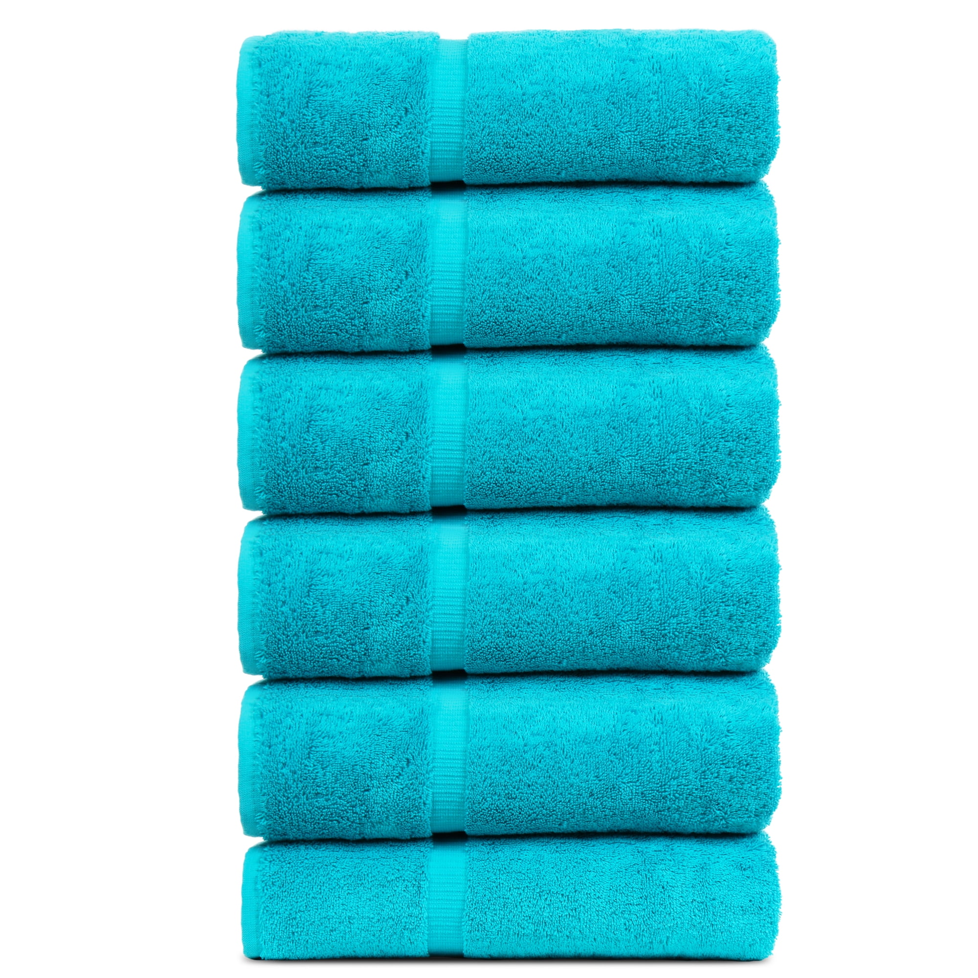 Set of 4 Aqua Blue Luxury Hotel & Spa Bath Towel 100% Genuine Turkish Cotton