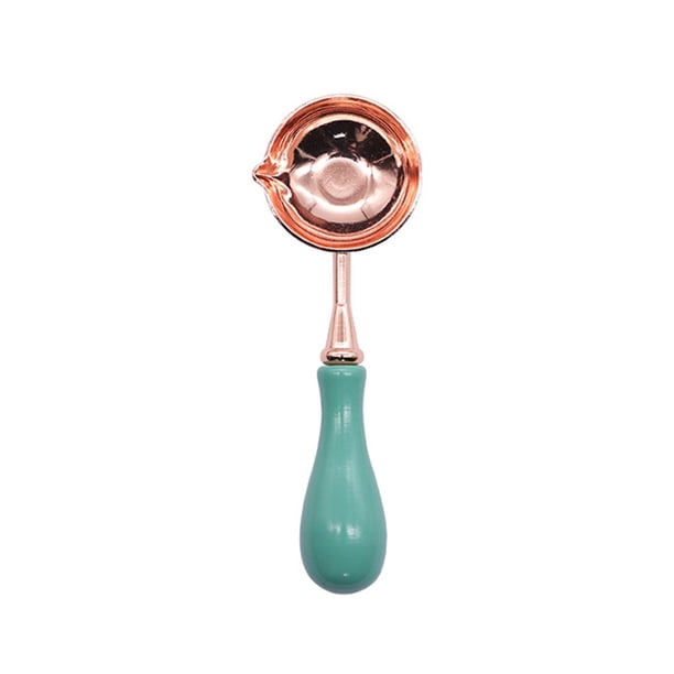 Cuchara de Madera Maciza de Cera para Sellar Wdftyju Herramienta Retro DIY Verde