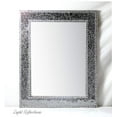 thumbnail image 5 of Black/Gray Crackled Glass Decorative Wall Mirror - 30X24 Mosaic Glass Wall Mirror, Vanity Mirror, Glamorous, 5 of 7