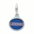 thumbnail image 1 of 925 Sterling Silver University Of Connecticut Necklace Pendant Charm Collegiate, 1 of 7
