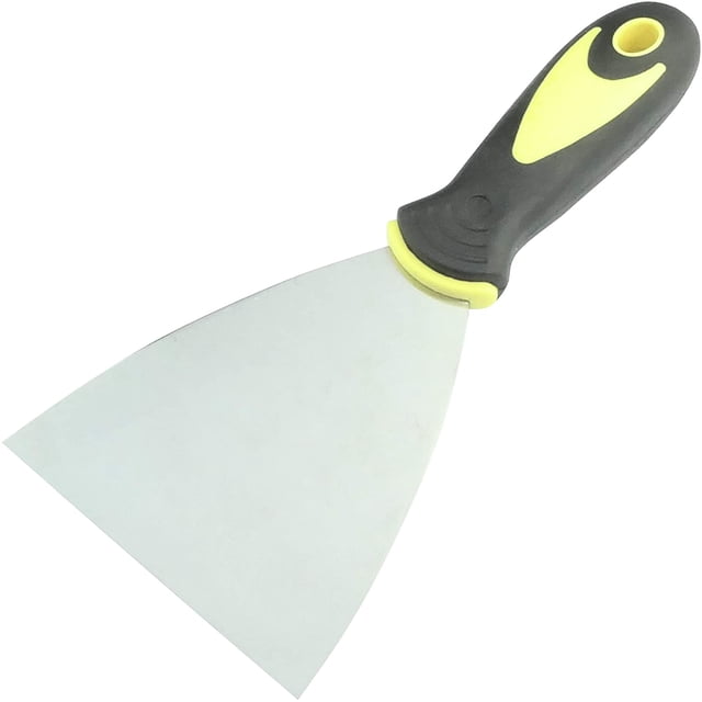 Cuchillo para pintar Rawiri de 100 mm - Espátula para masilla/yeso - Espátula para mampostería - Rascador para papel pintado - Herramienta para yesero/yesero - Mango de plástico bimaterial