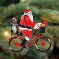 thumbnail image 3 of Sunjoy Tech Christmas Ornament Eye-catching Creative Shape Acrylic Santa Claus Bicycle Dog Christmas Tree Pendants for Home, 3 of 3