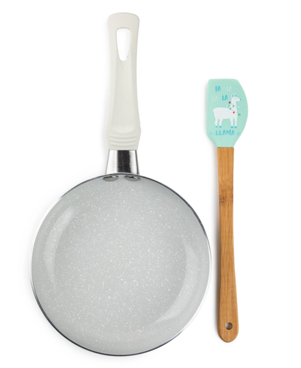  Brooklyn Steel Co. Mini Round Fry Pan & Slotted Turner 2-Pc. Set  - Blue Lapis: Home & Kitchen