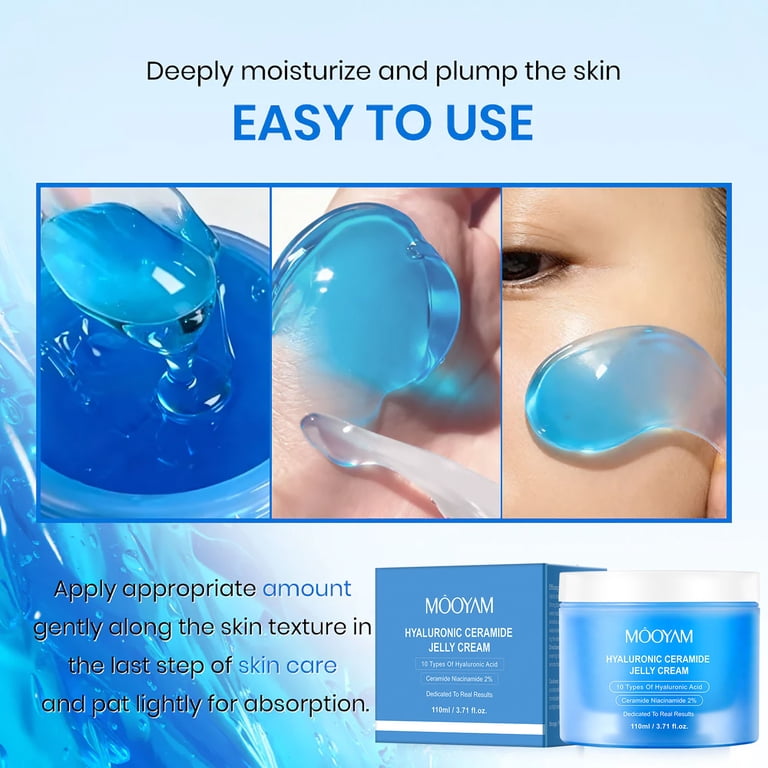 Mooyam Hyaluronic Ceramide Moisturizing Jelly Cream, 3.71 fl oz