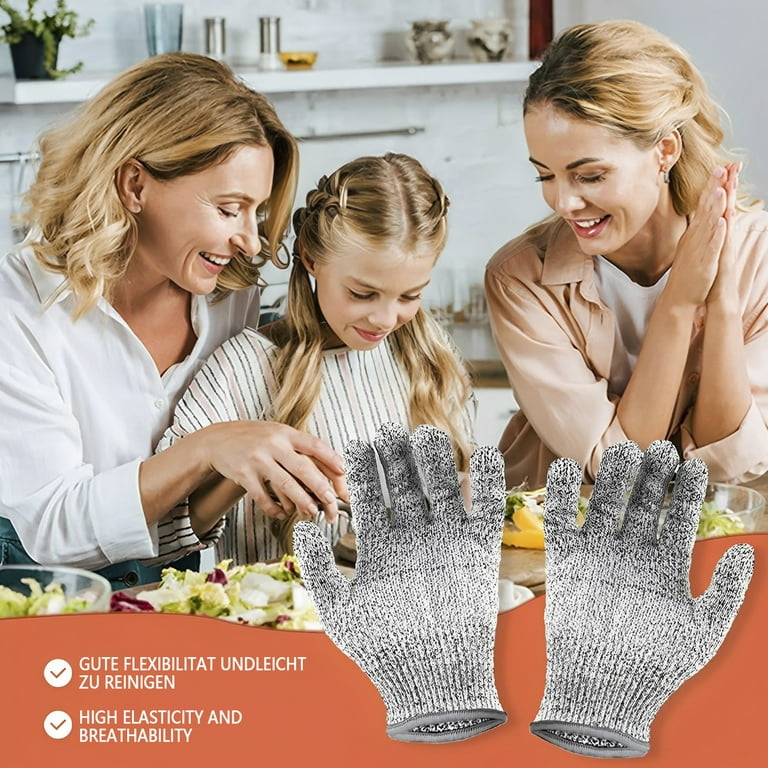 Kyoffiie 5PCS Kids Cut Resistant Gloves EN388 Level 5 Kids Carving