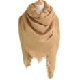 thumbnail image 1 of Coofit Winter Scarf Square Tassel Artificial Wool Solid Color Shawl Scarf Blanket Scarf, 1 of 10
