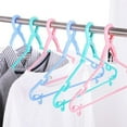 thumbnail image 3 of Raindrops Pink Plastic Heavy Duty Hangers with Clamp for Home Use Wide Application for Clothes and Towels 5pcs, 3 of 8
