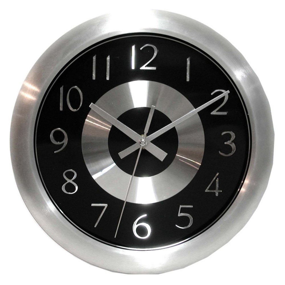 Infinity Instruments Mercury Black 10Inch Wall Clock