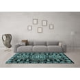 thumbnail image 3 of Ahgly Company Indoor Square Abstract Light Blue Modern Area Rugs, 4' Square, 3 of 4