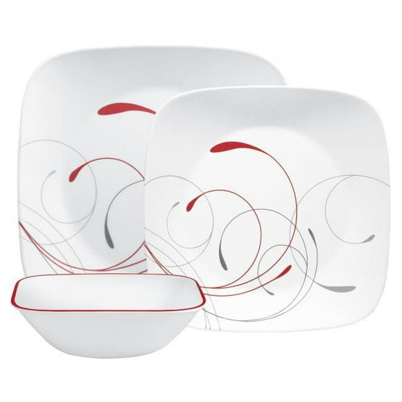 Corelle Splendor Square 12-Piece Glass Dinnerware Set (Service for 4), Corelle® 12pc set