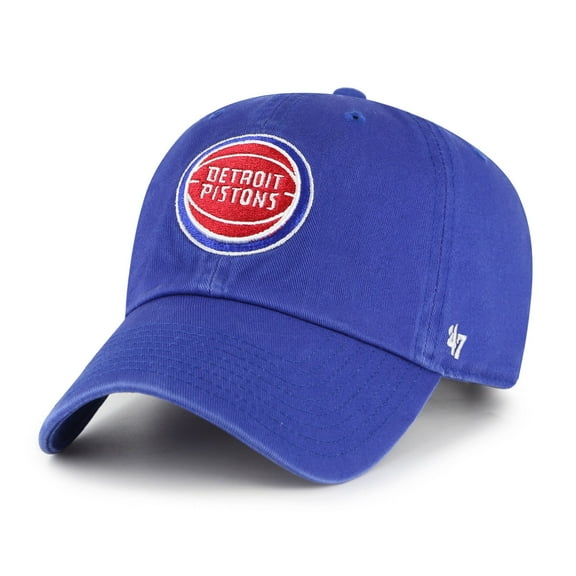 Men's '47  Royal Detroit Pistons Core Logo Clean Up Adjustable Hat