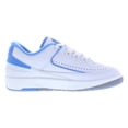 thumbnail image 2 of Nike Air Jordan 2 Retro Low Leather GS Boys Shoes Size 4, Color: White/University Blue, 2 of 4