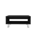 thumbnail image 2 of Depot E-Shop Chiniak Coffee Table, 1 shelf, 4 legs, Black, 2 of 7