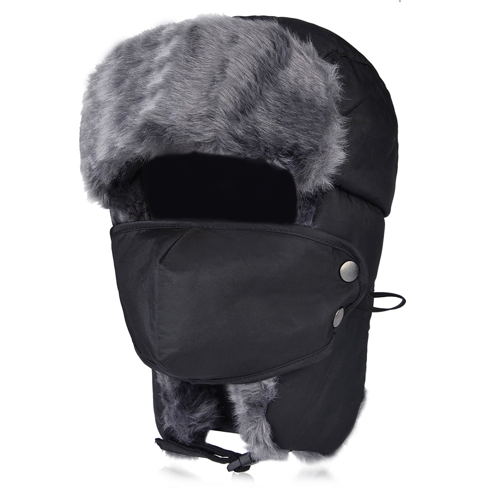 Ear Flap Hat Mens Womens Ski Cap Winter 