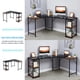 thumbnail image 4 of Escritorio para computadora FurnitureR con Estante de Almacenamiento Negro HENIA, 4 of 7