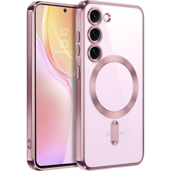Magnetic Case Designed for Samsung Galaxy S23 FE - Compatible with Charging & Accessories (Rose Gold)
