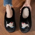thumbnail image 2 of Plush Cat Slippers for Women Soft Cute Cozy Fleece Lined Platform House Shoes Cloud Memory Foam Bedroom Home Slip on, 2 of 4