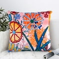 thumbnail image 6 of Boho Style Printed Cotton Embroidered Square Decorative Pillow, 6 of 8