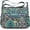Black Iris, variant on Crossbody Bag for Women Waterproof Nylon Floral Crossbody Purse, Multi Pocket Zipper Lightweight Shoulder Bag