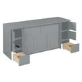 thumbnail image 6 of Full Size Murphy Bed with 6 Drawers, Cabinets & 1 Chair, Wall Bed with USB Port & Type C Port for Small Space, Bedroom, Living Room, Dormintory, Gray, 6 of 7